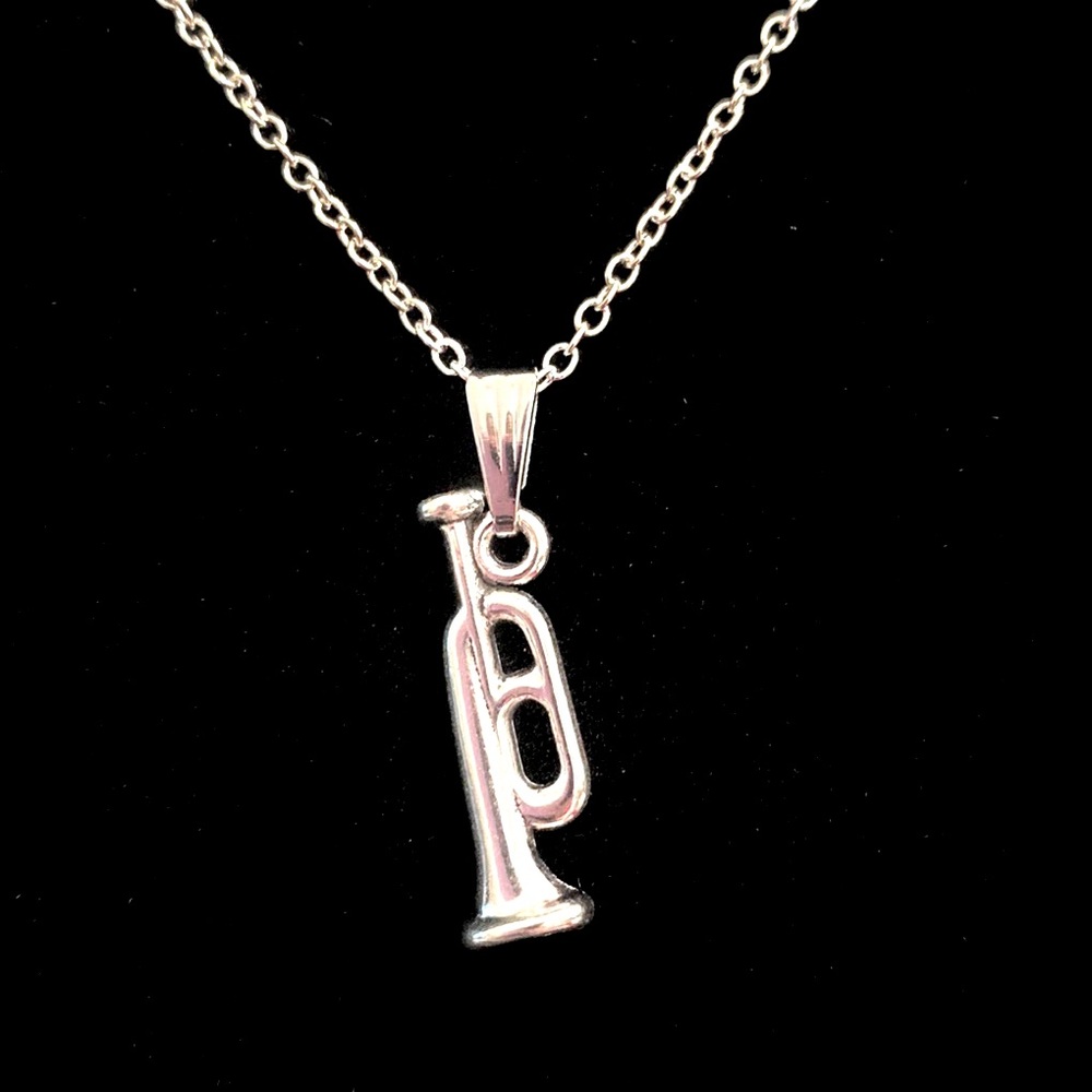 Trumpet Necklace Musical Instruments May Be Personalized
